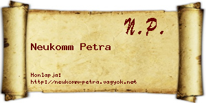 Neukomm Petra névjegykártya